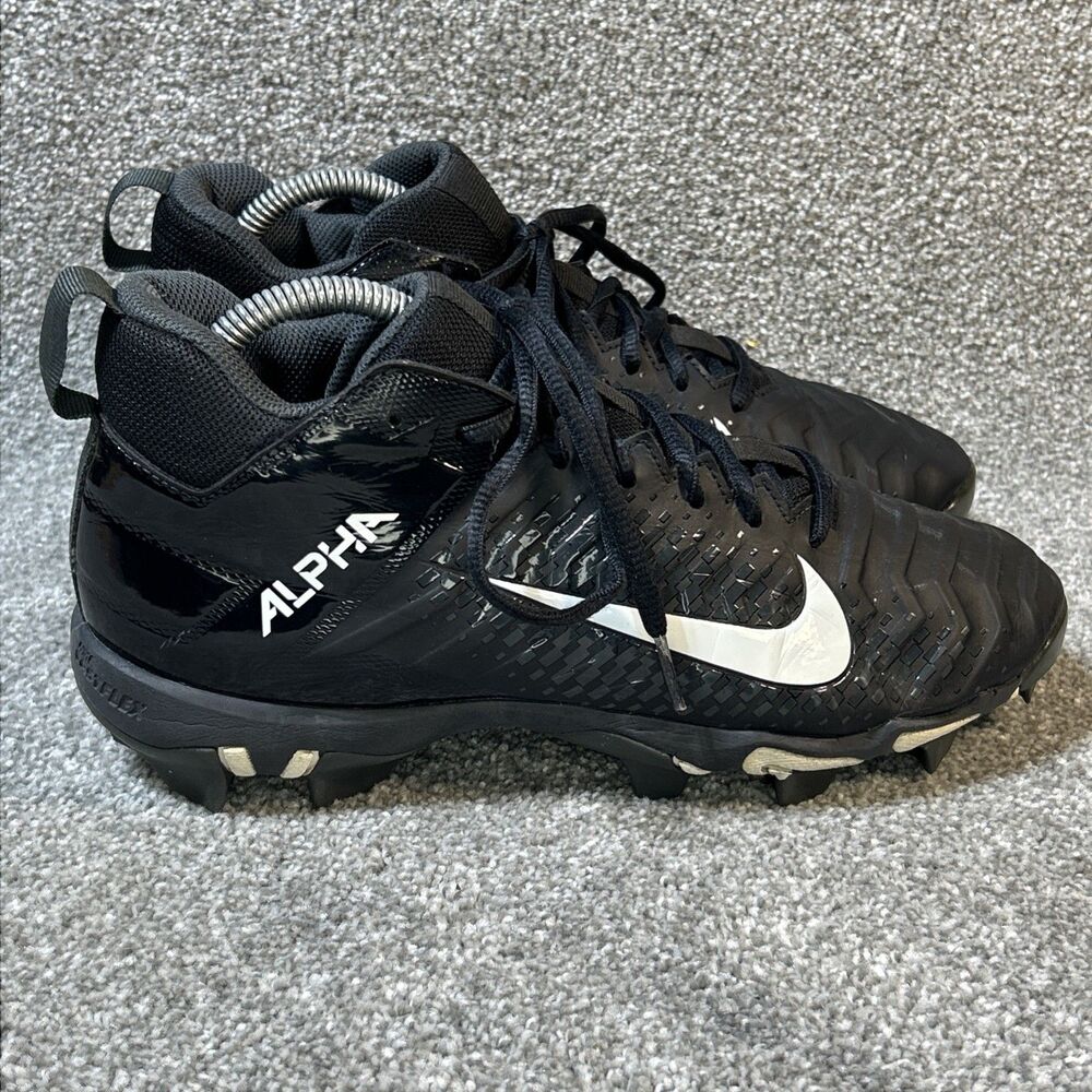Nike Alpha Menace 2 Shark Football Baseball Cleats Men's Black Size 7.5W